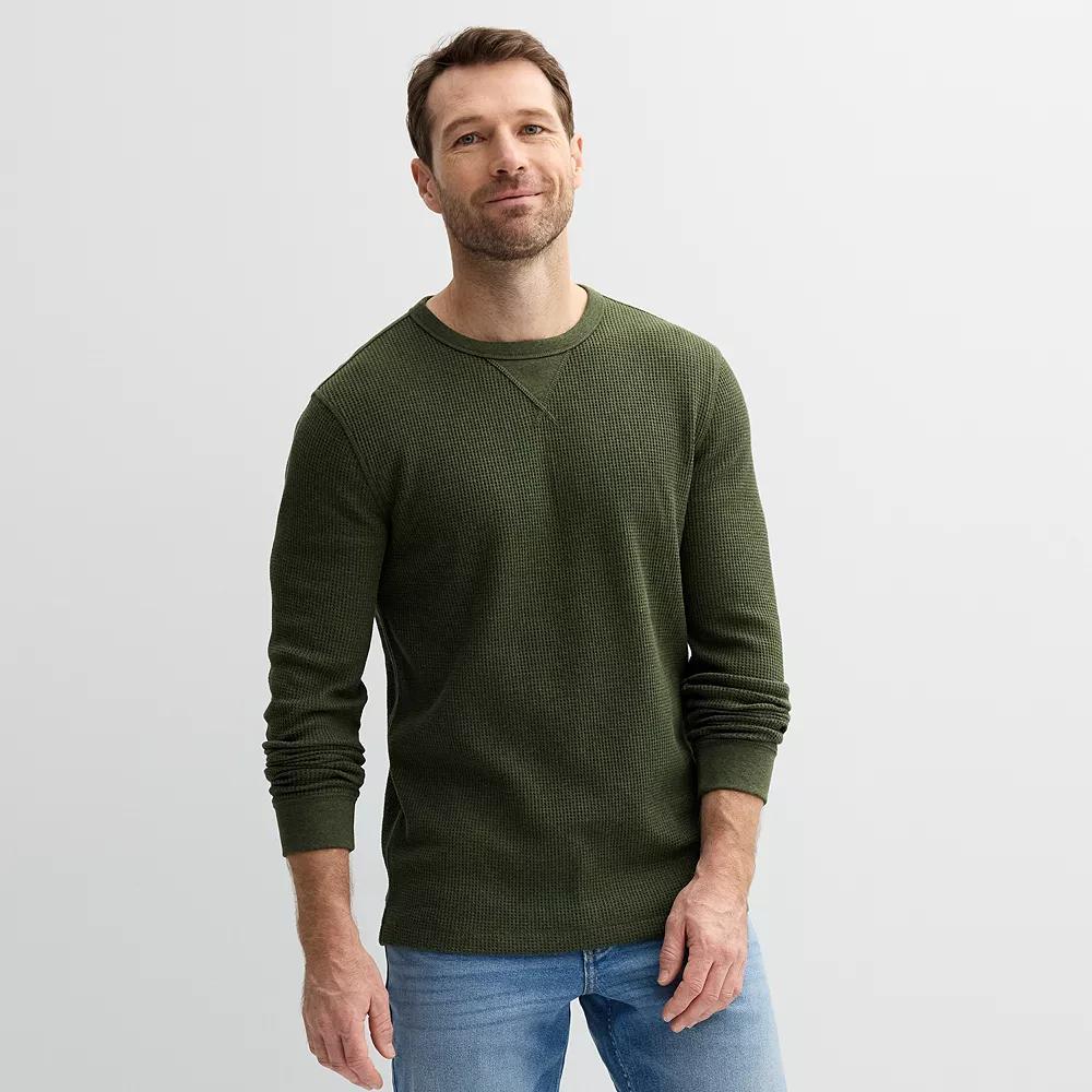 Men's Sonoma Goods For Life® The Essential Waffle Thermal Tee, Size: Small, Grey Grey Product Image