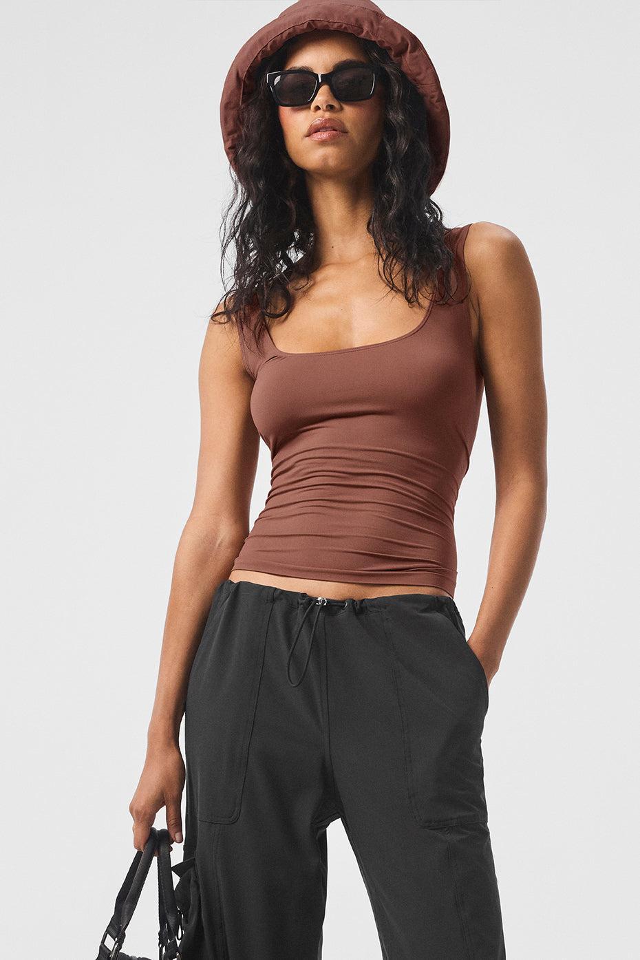 Sheer Glow Tank - Chestnut Product Image