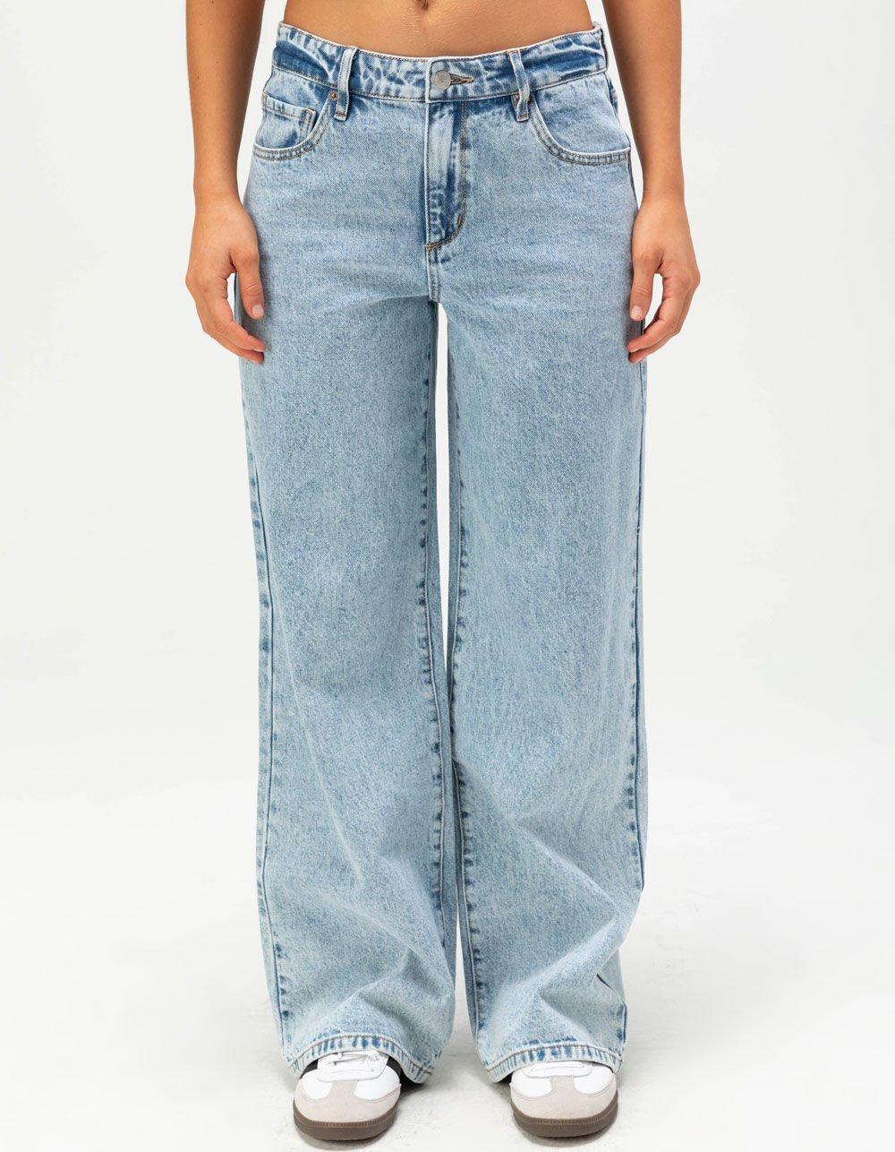RSQ Womens High Rise Baggy Jeans - MEDIUM WASH Product Image