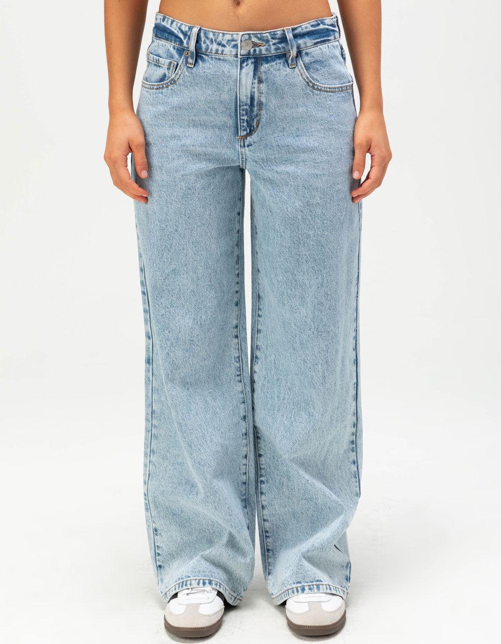 RSQ Womens High Rise Baggy Jeans - MEDIUM WASH Product Image