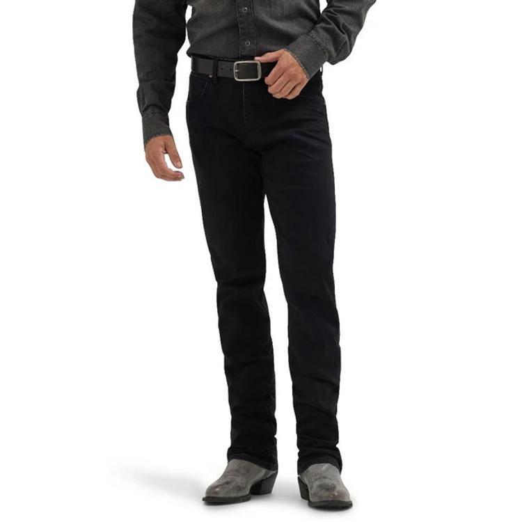 Wrangler Retro® Men's Black Slim Straight Leg Jeans Product Image