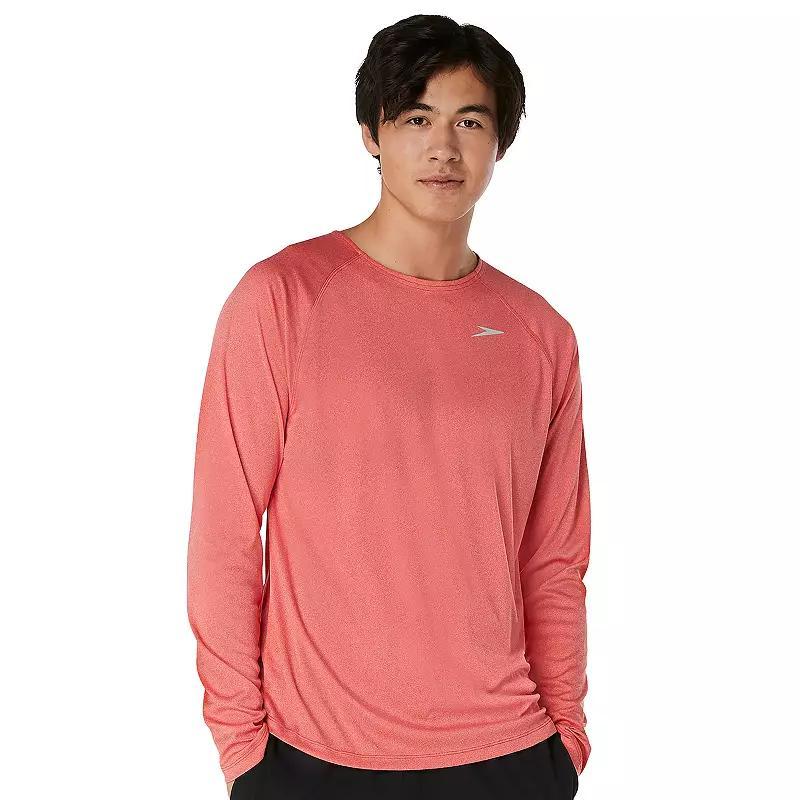 Men's Speedo Quick-Dry UPF 50+ Long Sleeve Swim Tee, Size: XL, White Product Image