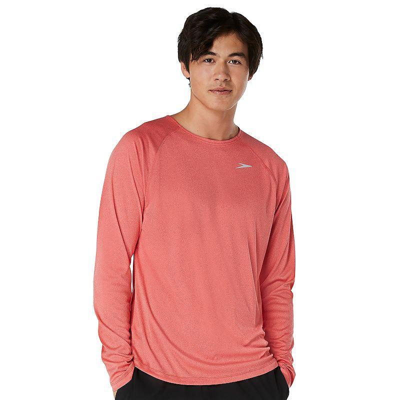 Men's Speedo Quick-Dry UPF 50+ Long Sleeve Swim Tee, Size: XL, White Product Image