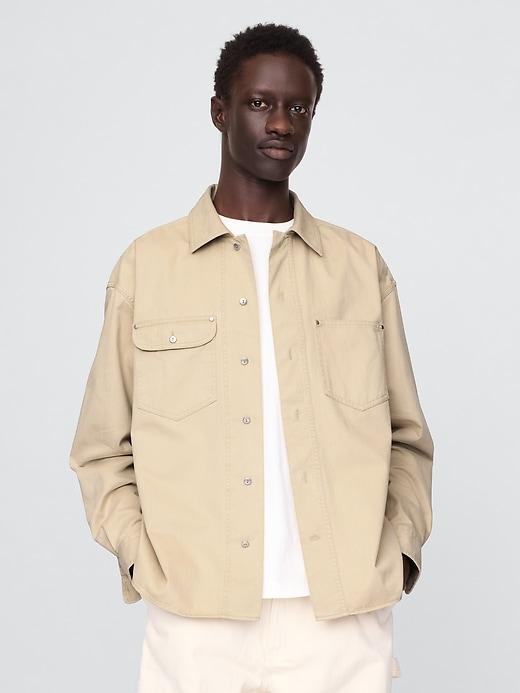 Twill Utility Shirt Jacket Product Image