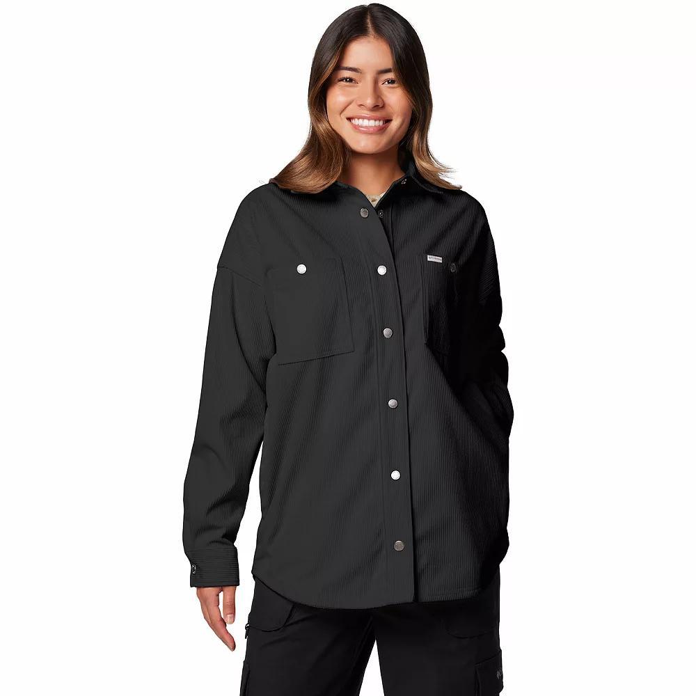 Women's Columbia Blue Point Creek™ Corduroy Shirt Jacket, Size: Small, Shark Product Image