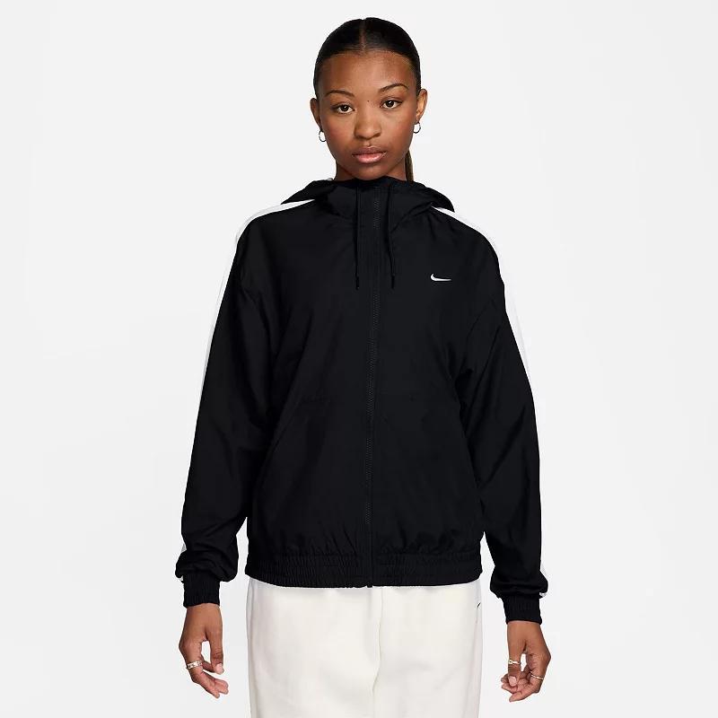Women's Nike Sportswear UV Protection Loose Hooded Jacket, Size: Medium, Black Product Image
