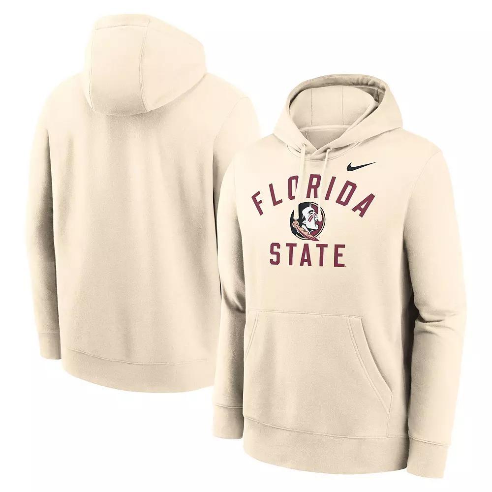 Mens Nike Cream Florida State Seminoles Arch Logo Pullover Hoodie Product Image