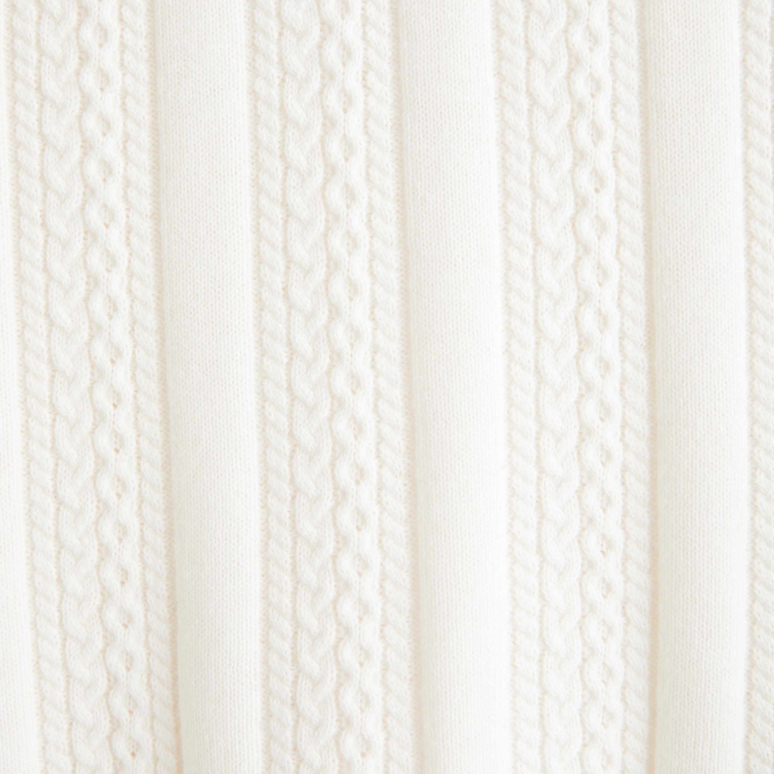 Cable Stitch Johnny Collar Sweater Polo Product Image