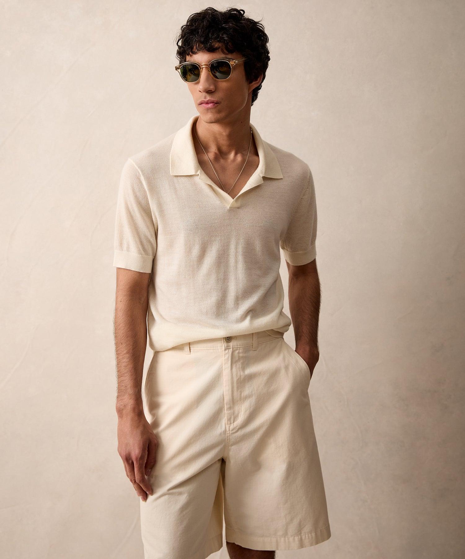 Premium Cashmere Montauk Sweater Polo Product Image