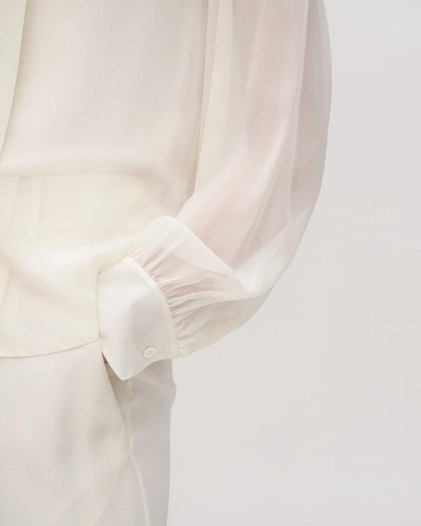 Bow Tie Silk Jasmine Blouse Product Image