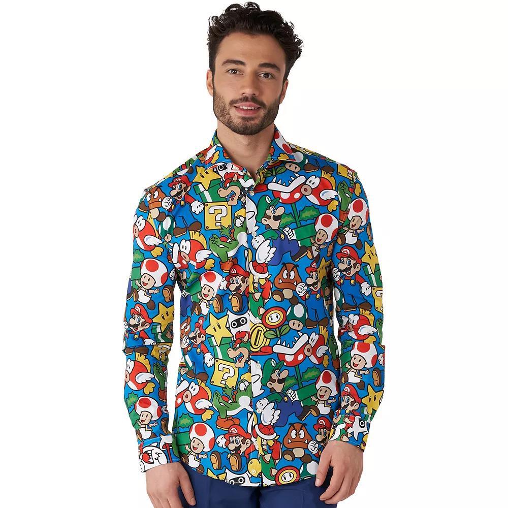 Men's OppoSuits Super Mario Modern-Fit Dress Shirt, Size: Medium Product Image