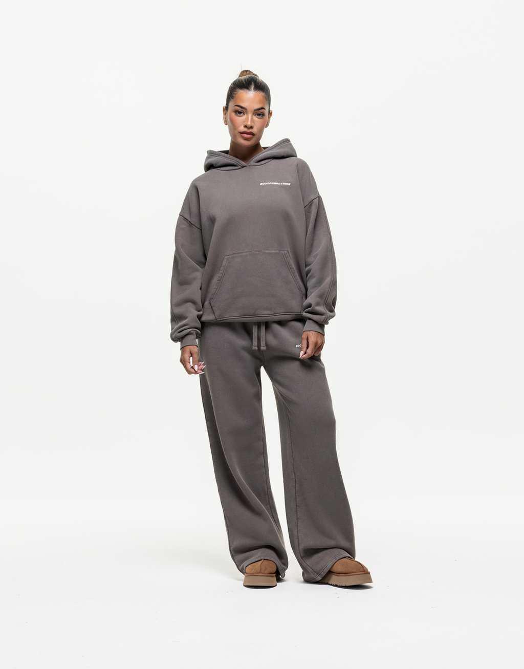 Good For Nothing core hoodie in beige Product Image