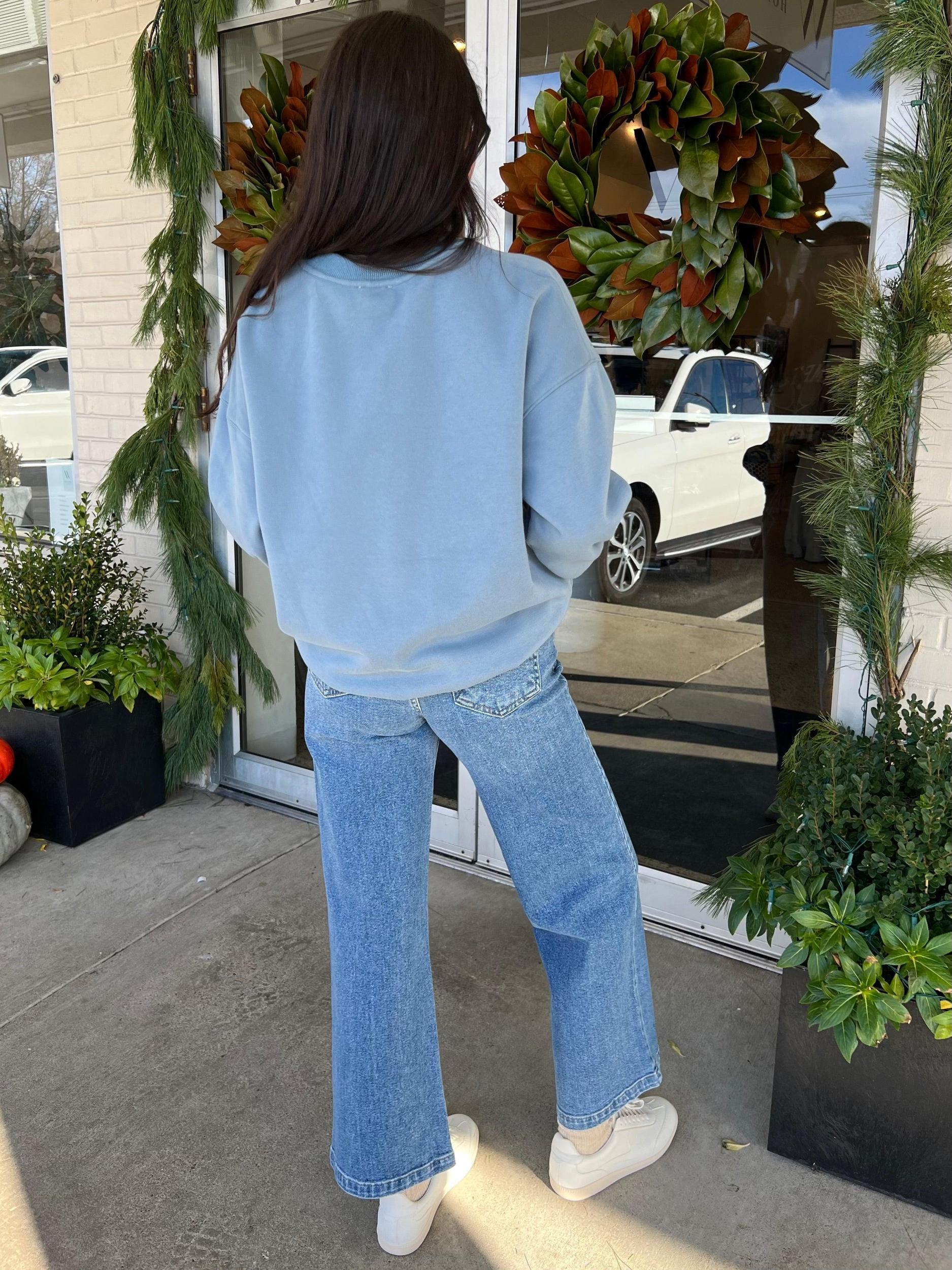 Emmy Patch Pocket Wide Leg Jeans Product Image
