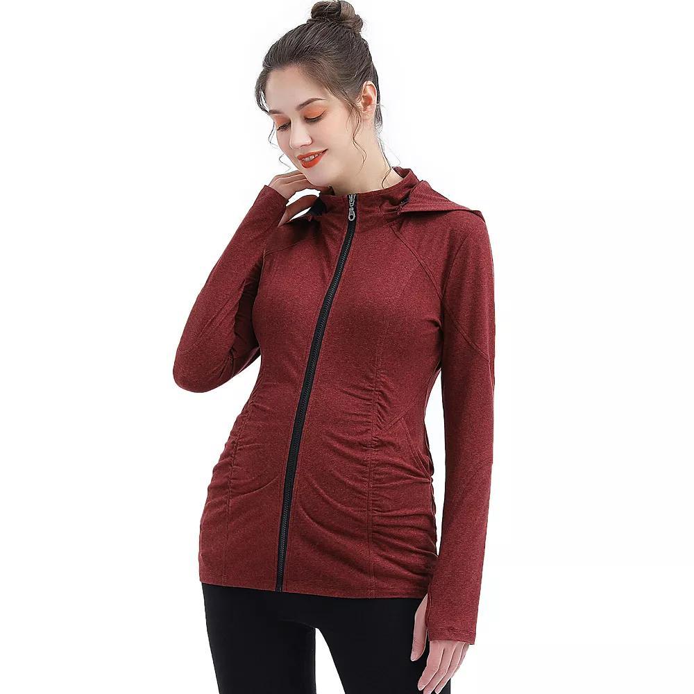 Maternity Pokkori Detachable Hood Performance Jacket, Women's, Size: Medium-Mat, Red Product Image