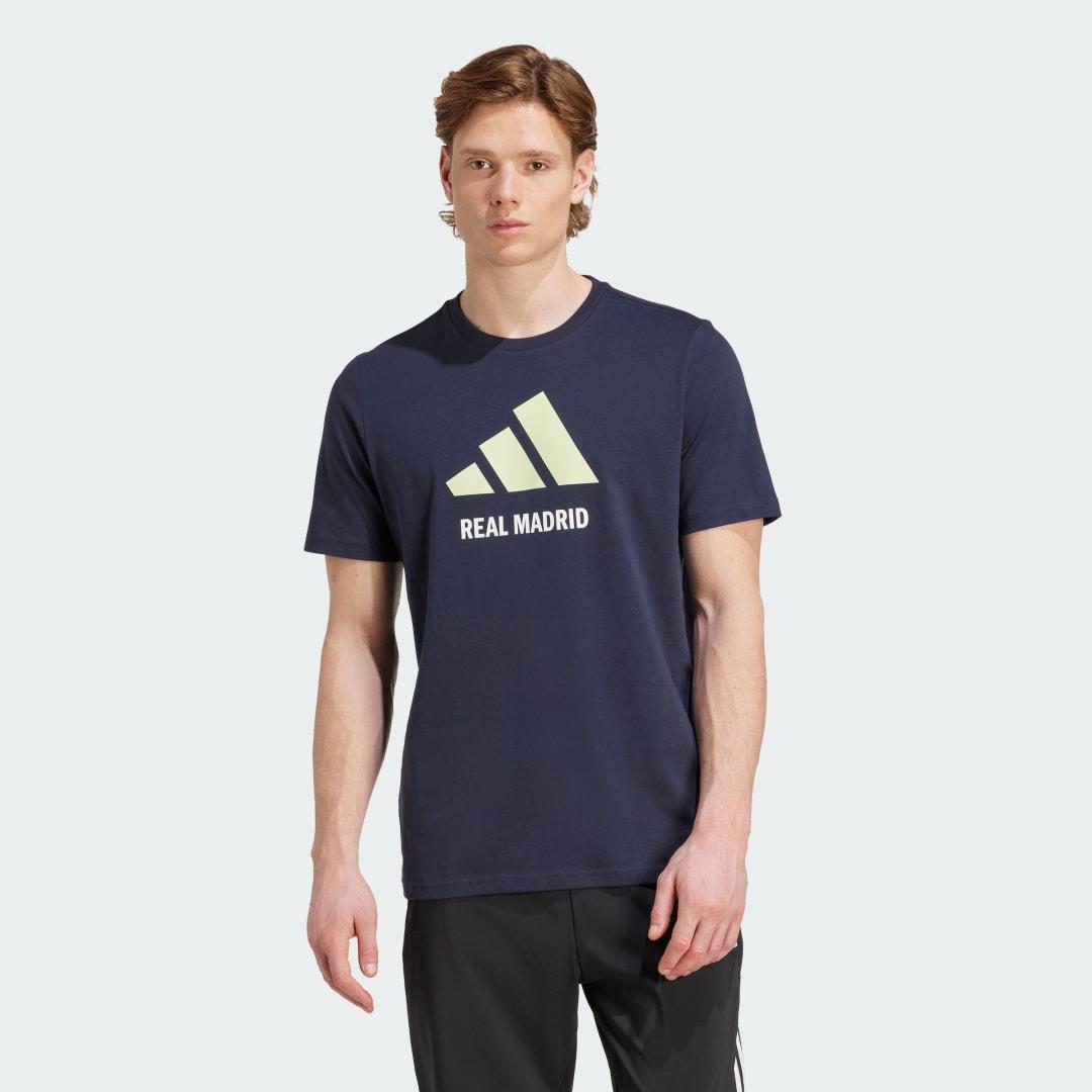adidas Real Madrid Seasonal Graphic Tee White S Mens Product Image