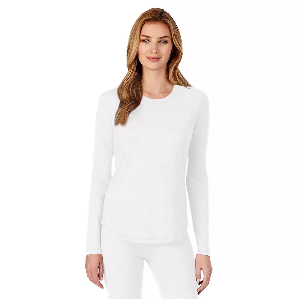 Petite Cuddl Duds® Under Scrubs Crewneck Top, Women's, Size: Large Petite, Black Product Image