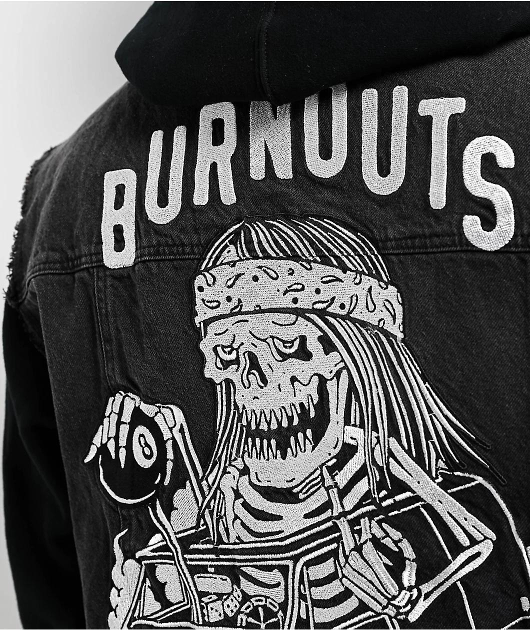 Lurking Class by Sketchy Tank Burnouts Black Denim Vest Product Image