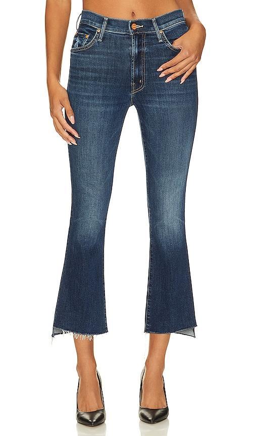 Mother The Insider High Rise Crop Step Fray Bootcut Jeans in Teaming Up Product Image