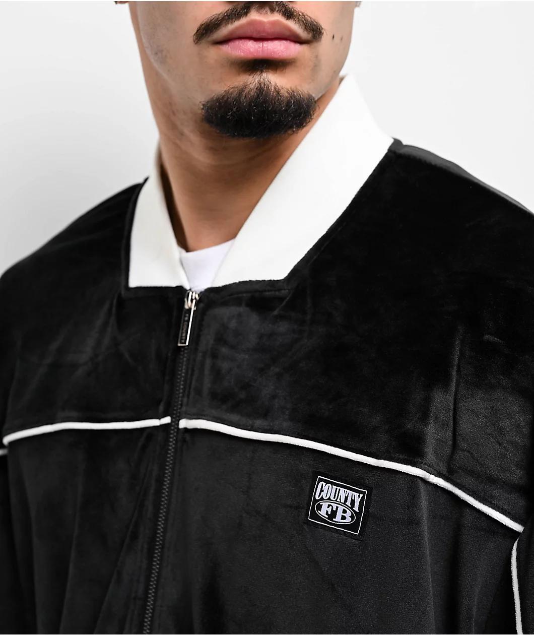 FB County Black Velour Track Jacket Product Image