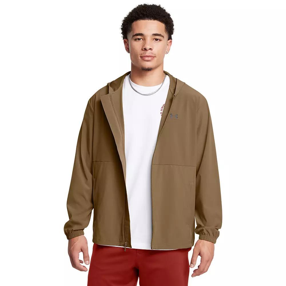 Men's Under Armour Vibe Woven Hooded Windbreaker Jacket, Size: XXL, Marine Od Green Product Image