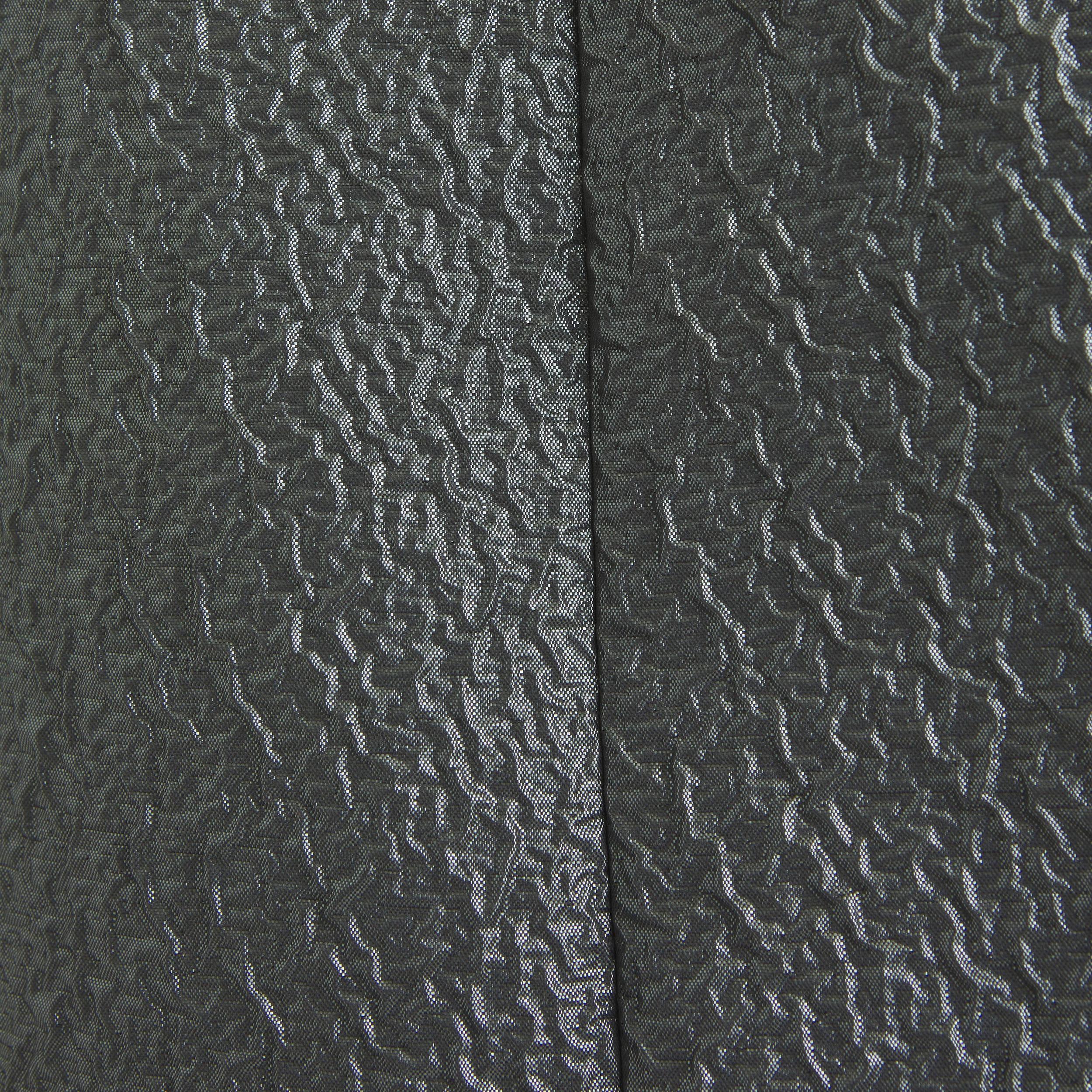 Metallic High-Neck Shift Mini Dress Product Image