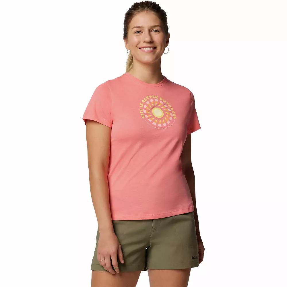 Columbia Women's Ruby Springs Graphic Fitted Short Sleeve Shirt- Product Image