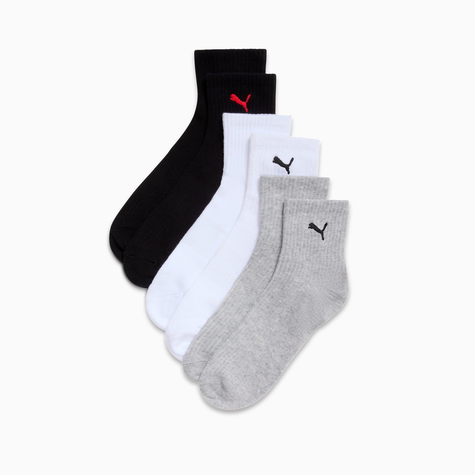 Men's Non-Terry Quarter-Length Crew Socks (3 Pairs) Product Image