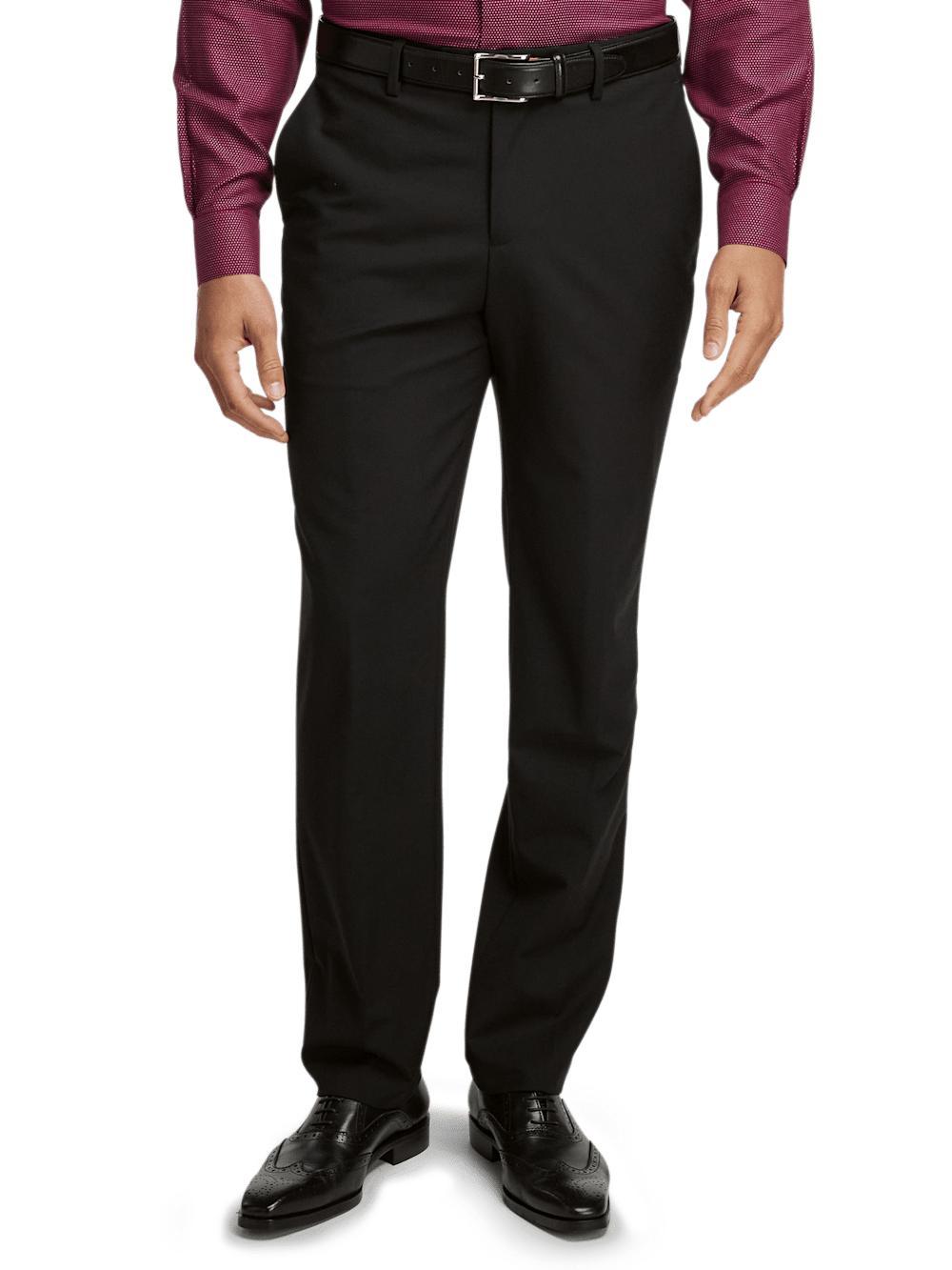 Wool Stretch Bengaline Suit Pants - Black Product Image