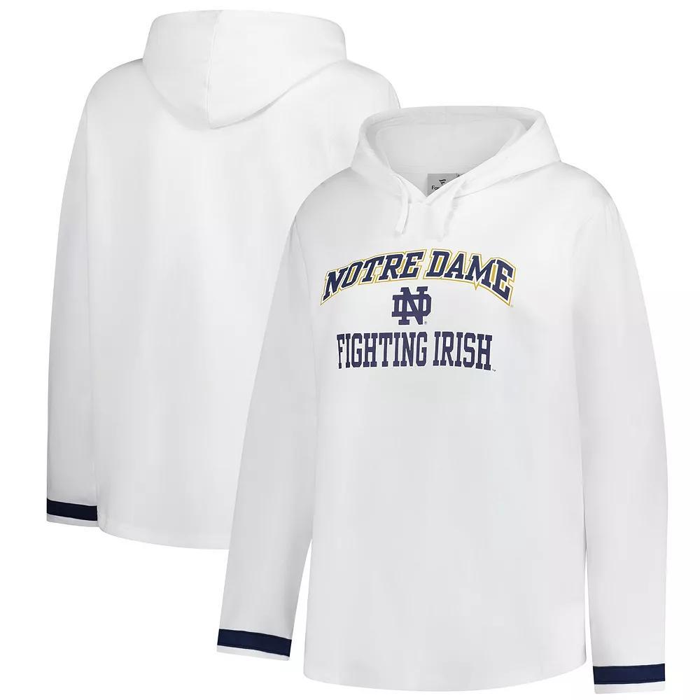 Women's Fanatics White Notre Dame Fighting Irish Plus Size Pullover Hoodie, Size: 4XL Product Image