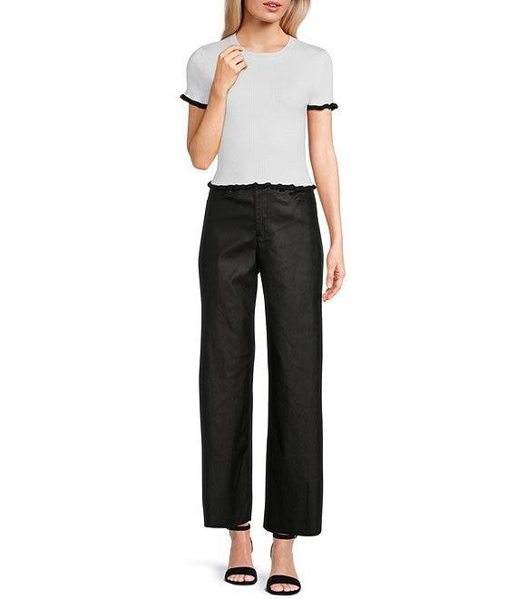 GB Wide Leg Coated Pants Product Image