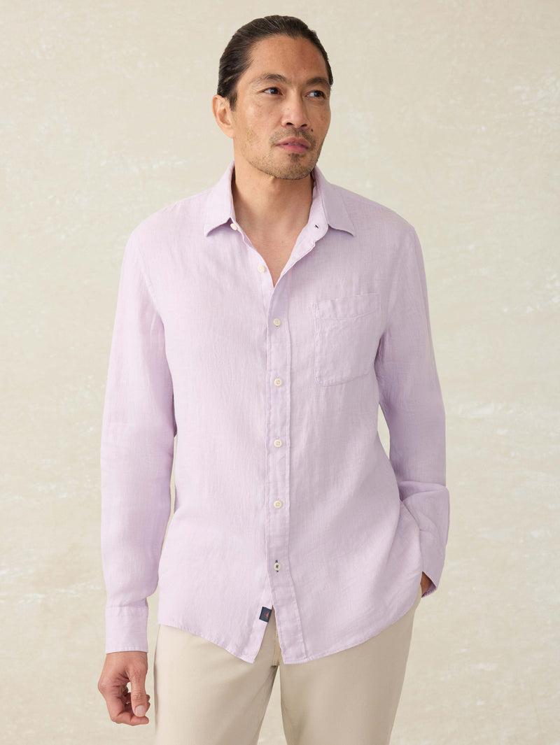 Laguna Linen Shirt - Wisteria Product Image