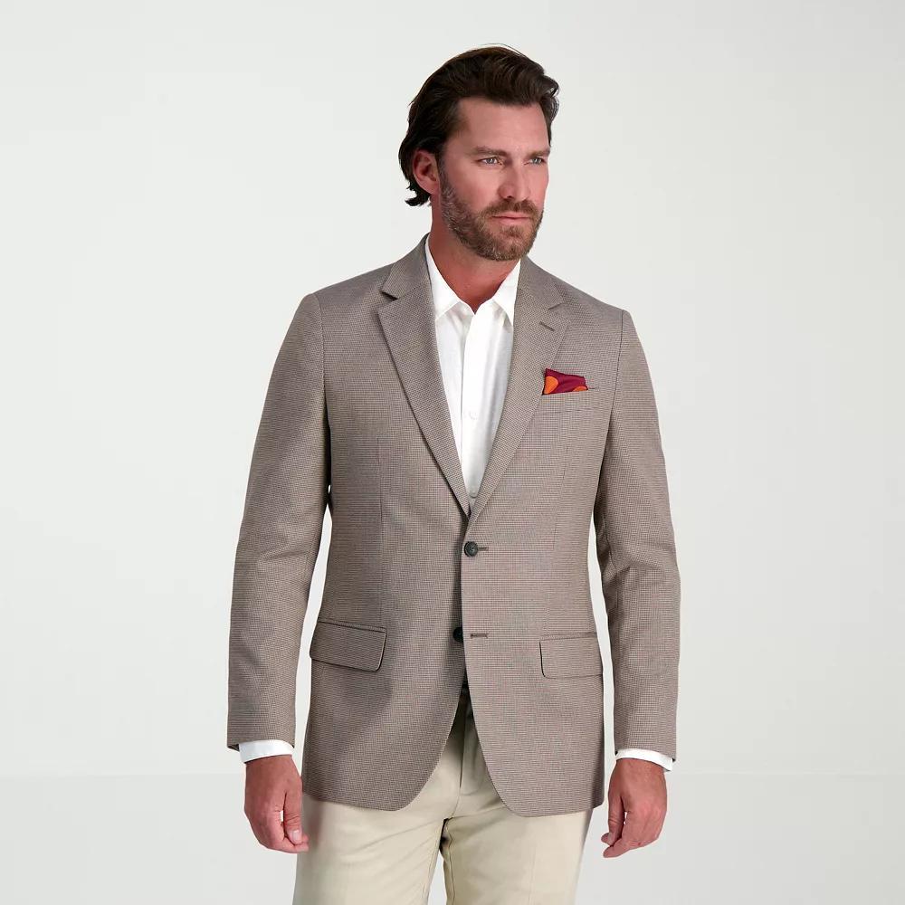 Mens J.M. Haggar Premium Tailored-Fit Sport Coat Brown Mini Dobby Product Image