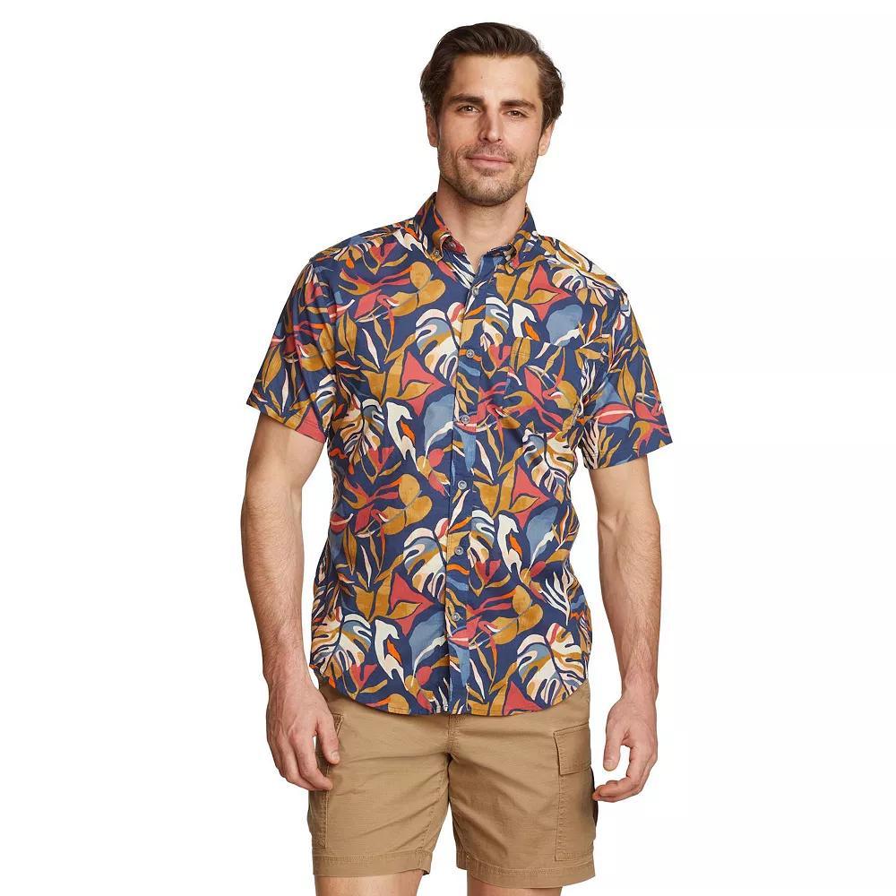 Big & Tall Eddie Bauer Short Sleeve Baja Shirt, Men's, Size: Large Tall, Dusted Blue Product Image