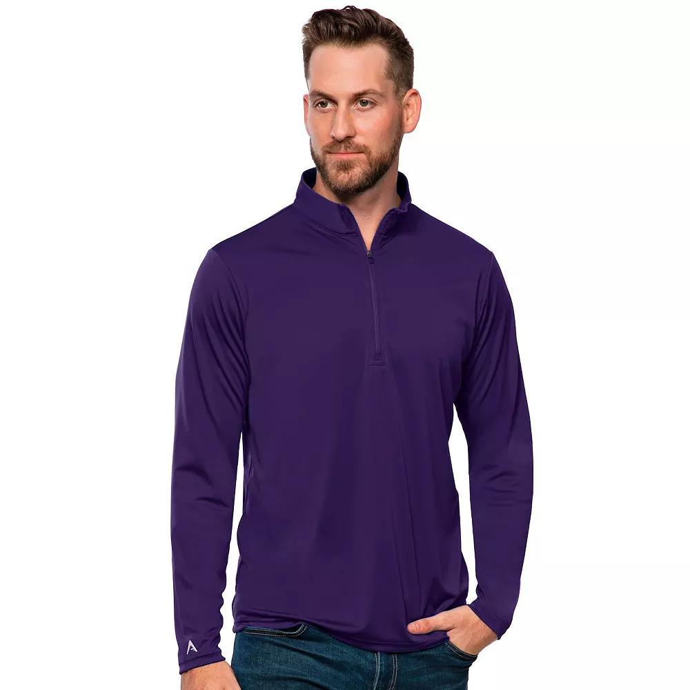 Men's Antigua Blank Tribute Quarter Zip Pullover, Size: Large, Red Product Image