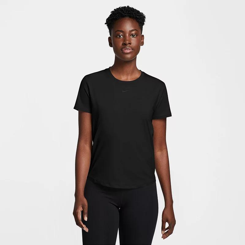 Women's Nike One Dri-FIT Classic Short Sleeve Top, Size: XXL, Black Product Image