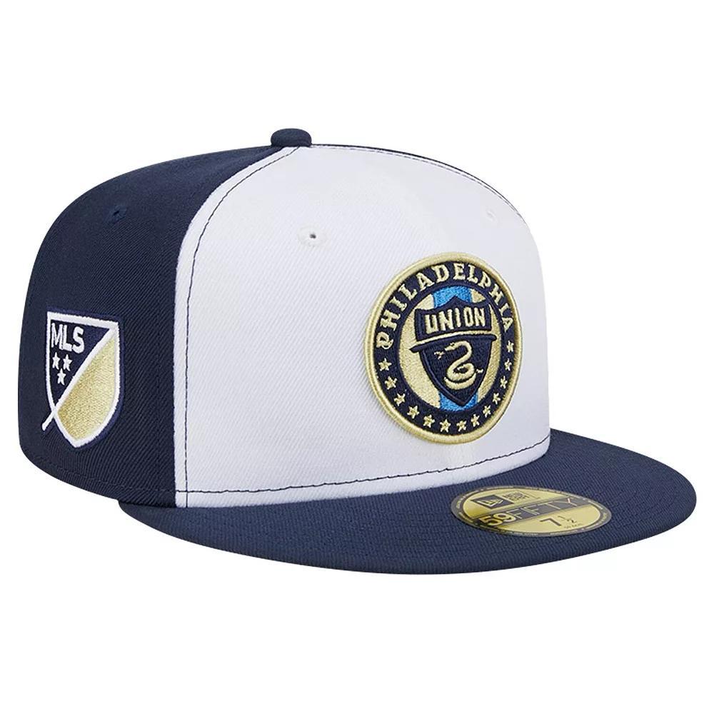 Men's New Era White/Navy Philadelphia Union 2024 Kick Off Collection 59FIFTY Fitted Hat, Size: 7 1/2, Uni White Product Image