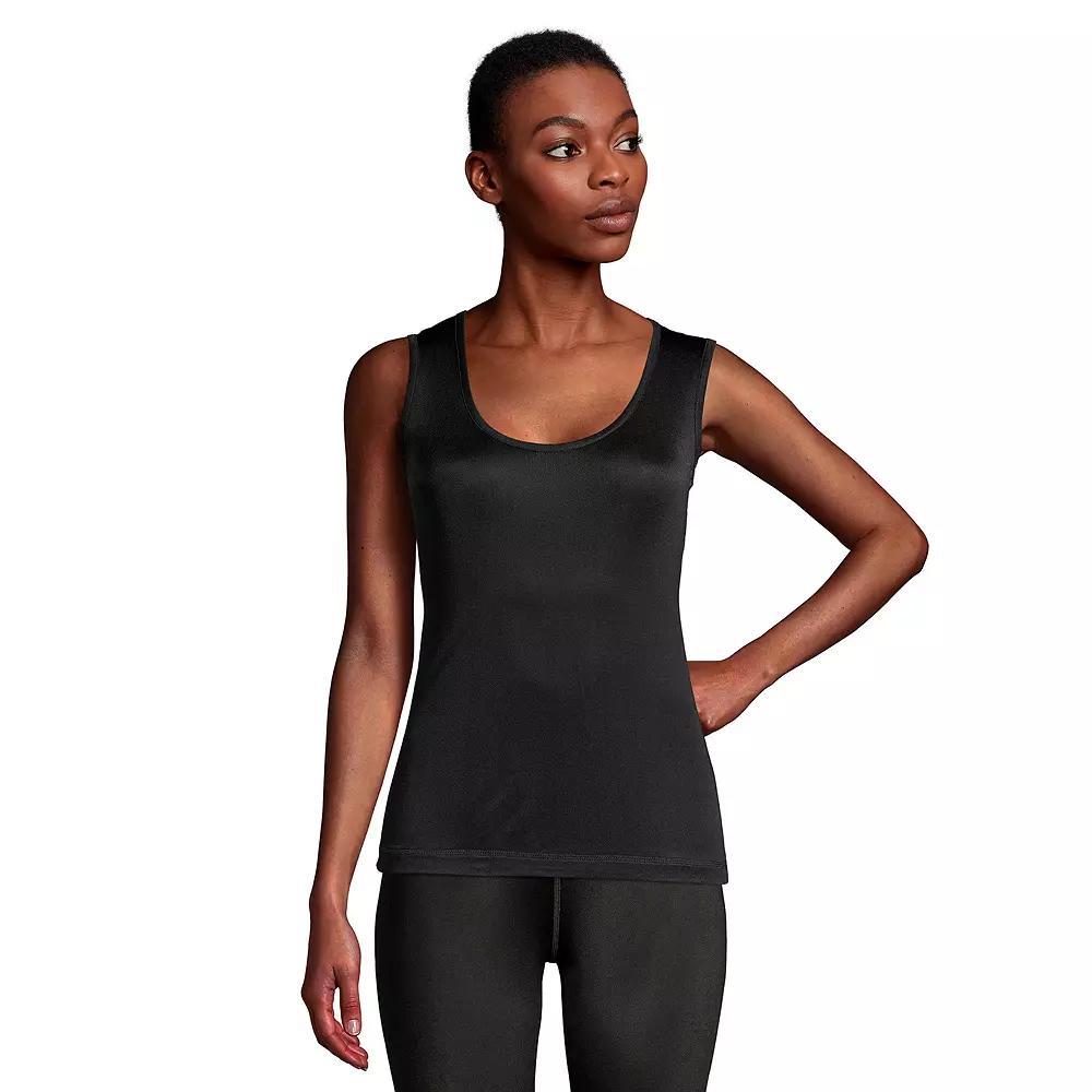 Women's Lands' End Silk Interlock Tank Undershirt, Size: XS, Ivory Product Image