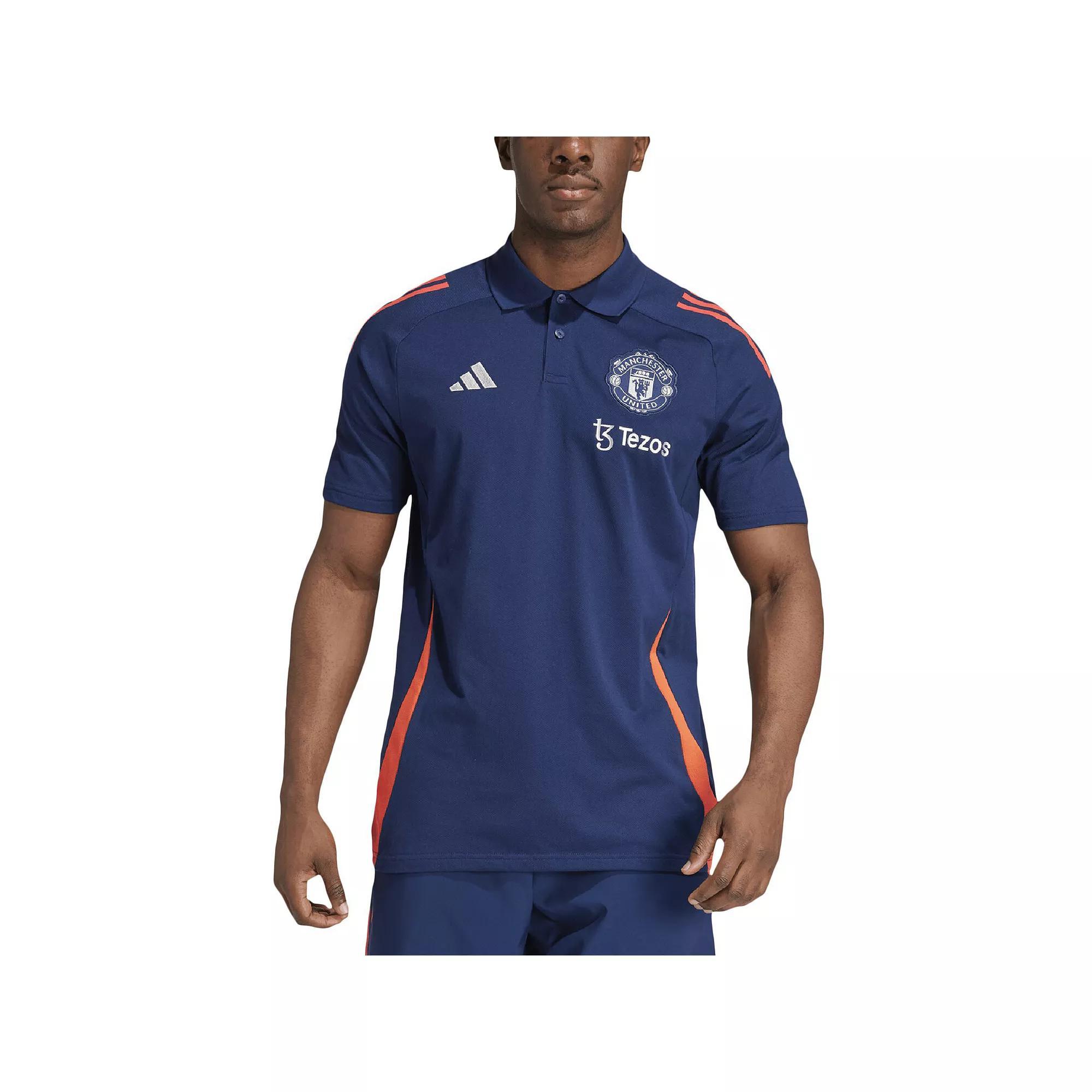 Mens adidas Blue Manchester United Tiro 24 Polo Product Image