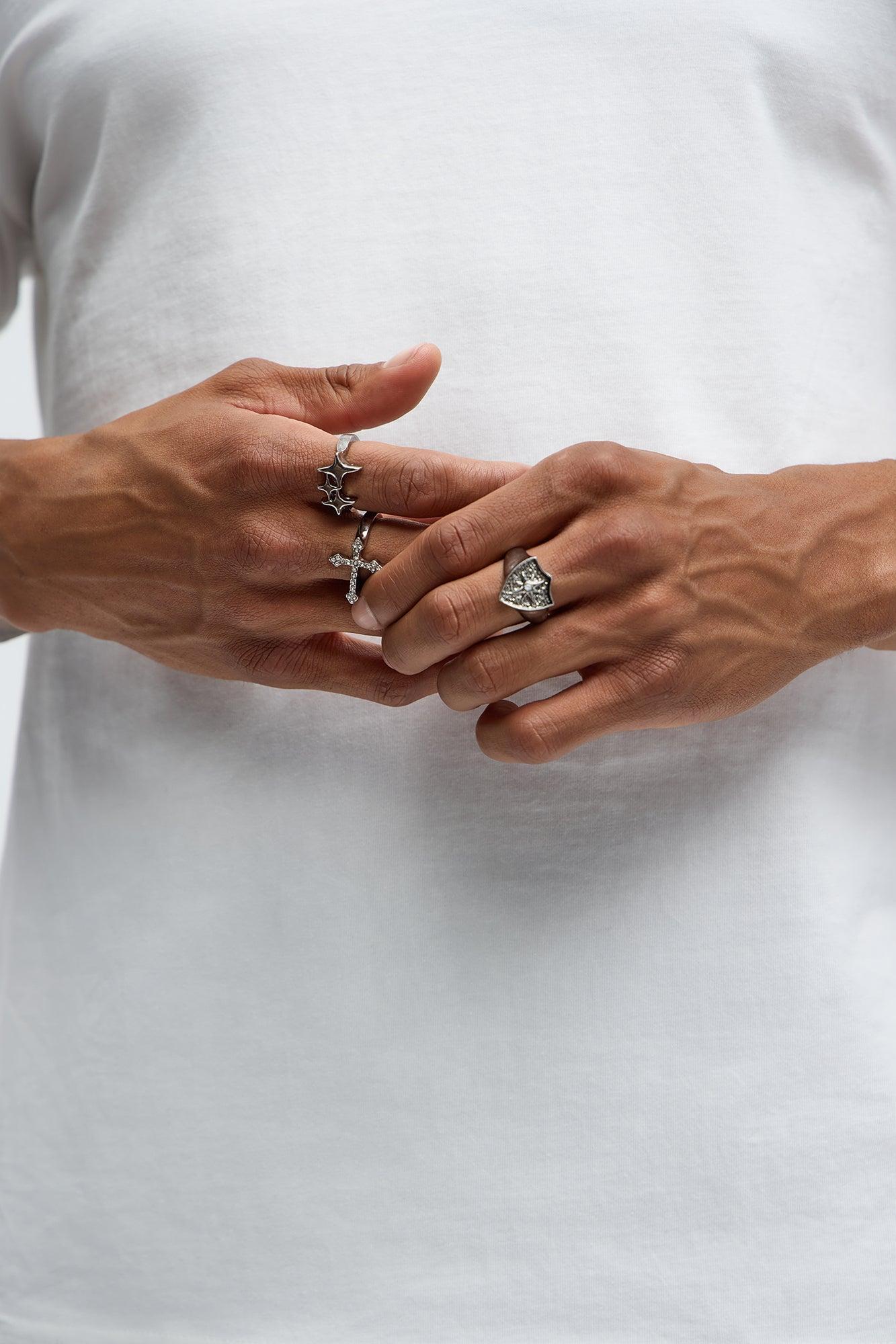 Silver Stars Ring Set - Silver Product Image