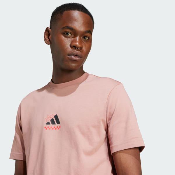 Men's adidas Lounge Pizza Graphic Sportswear Tee, Size: XL, Off White Product Image