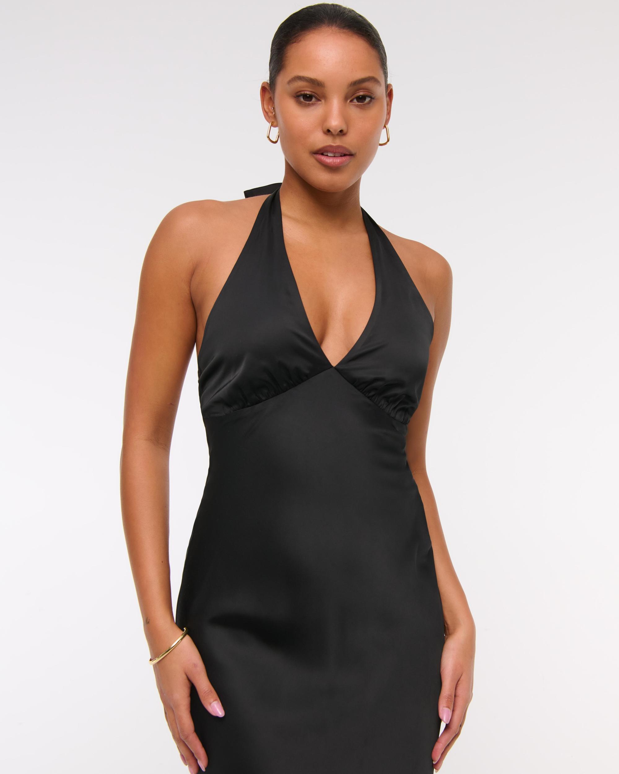 The A&F Julia Slip Halter Maxi Dress Product Image