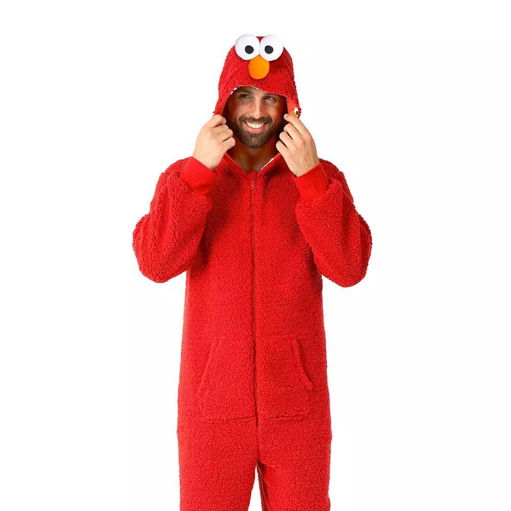 Men's OppoSuits Sesame Street Elmo One-Piece Pajamas, Size: Medium, Red Product Image