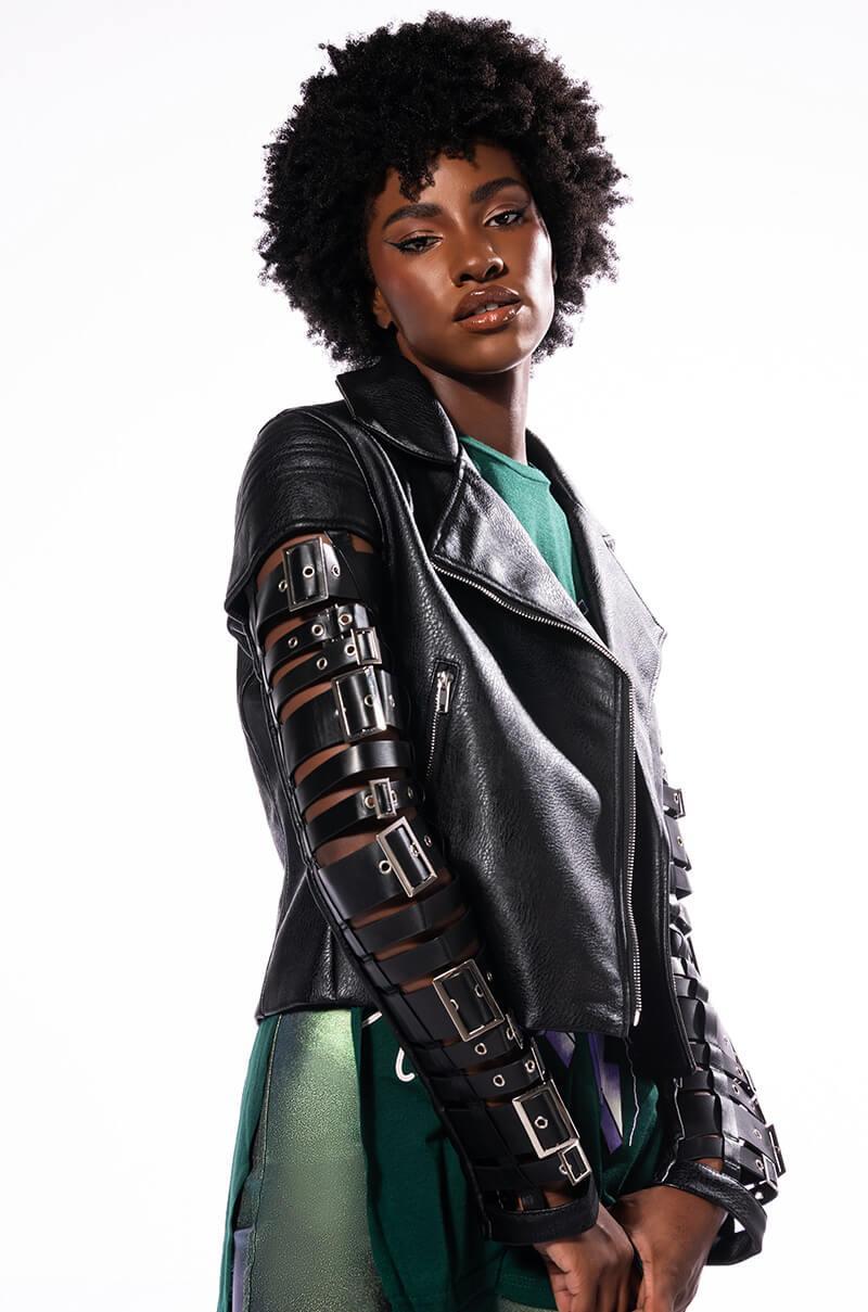 AZALEA WANG BUCKLE UP MOTO JACKET Product Image
