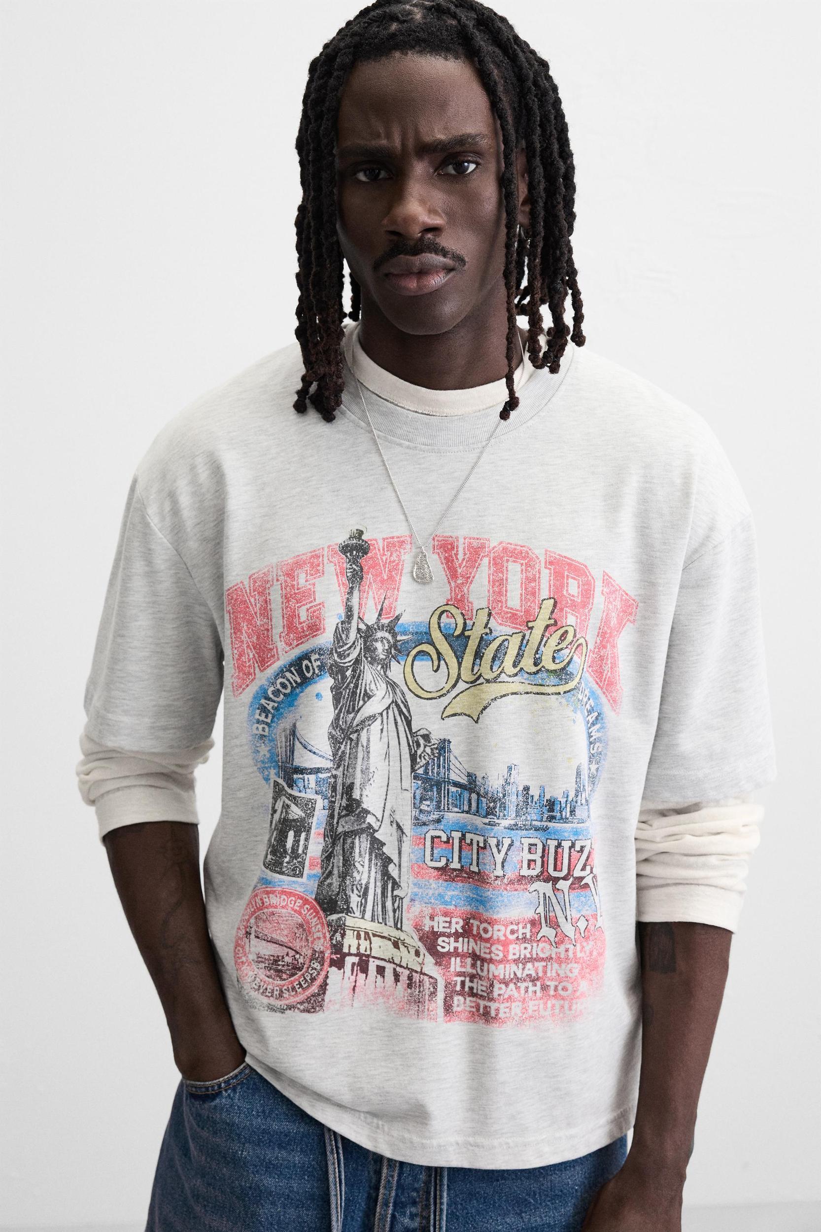 WASHED PRINT T-SHIRT Product Image