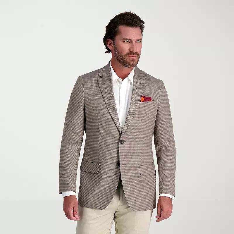 Mens J.M. Haggar Premium Tailored-Fit Sport Coat Brown Mini Dobby Product Image