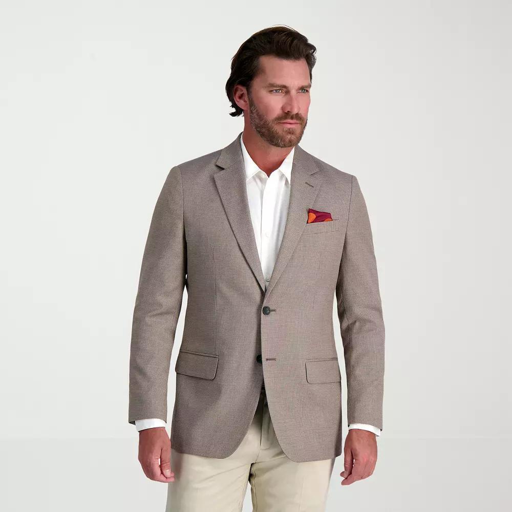 Mens J.M. Haggar Premium Tailored-Fit Sport Coat Brown Mini Dobby Product Image