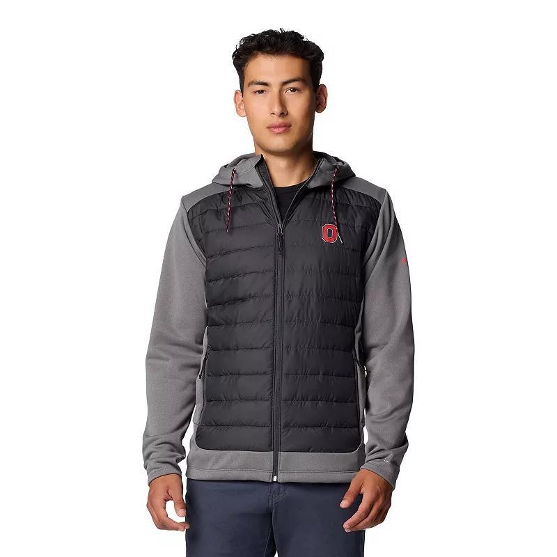 Men's Columbia  Charcoal/Gray Ohio State Buckeyes Out-Shield Hybrid Full-Zip Hoodie Jacket, Size: Medium Product Image