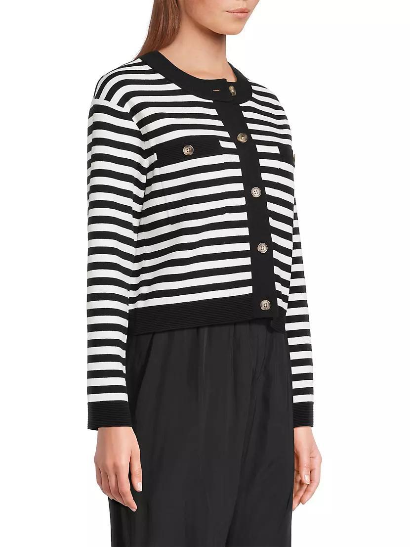 Lise Striped Stretch-Cotton Jacket Product Image