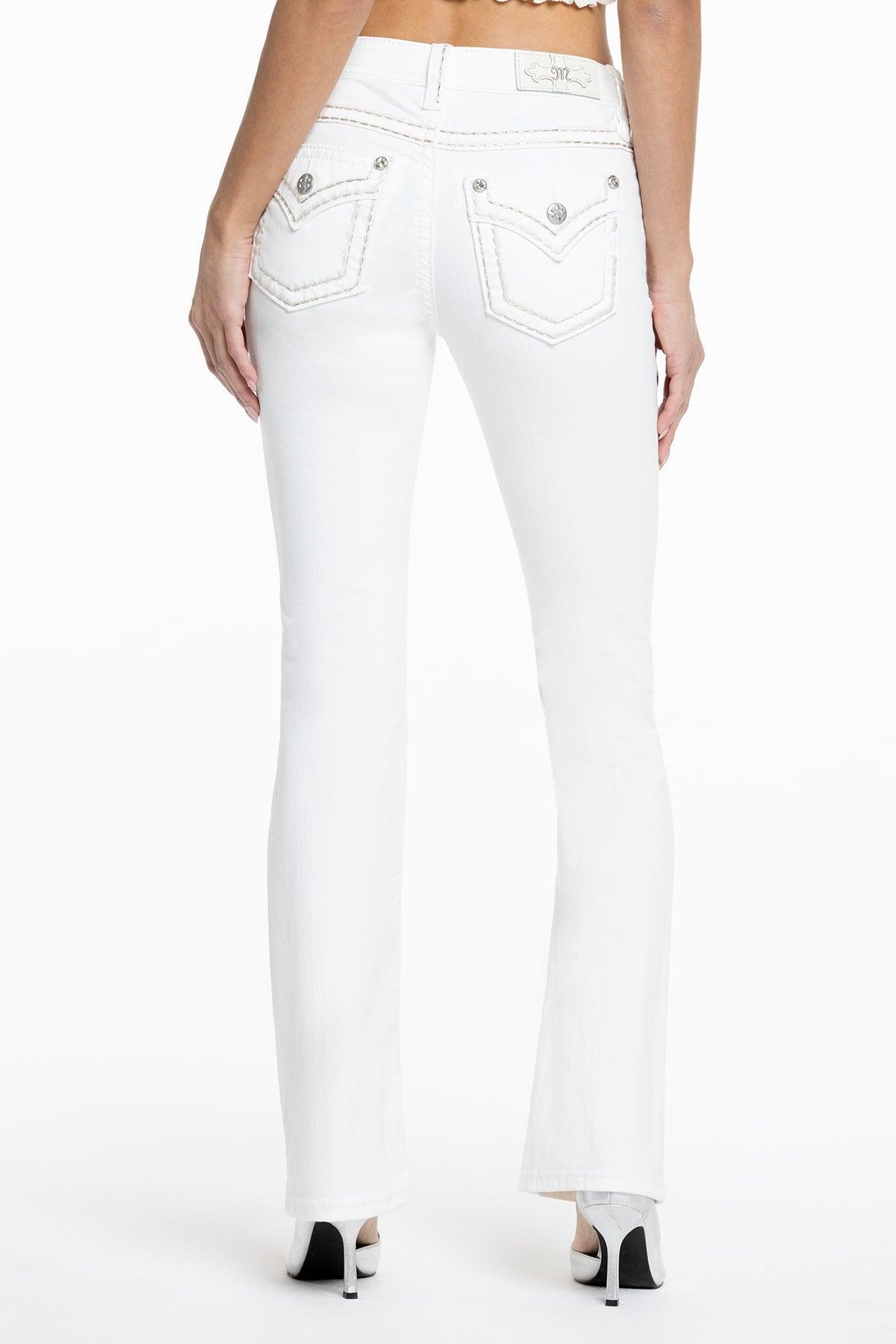 Classic White Bootcut Jeans Product Image