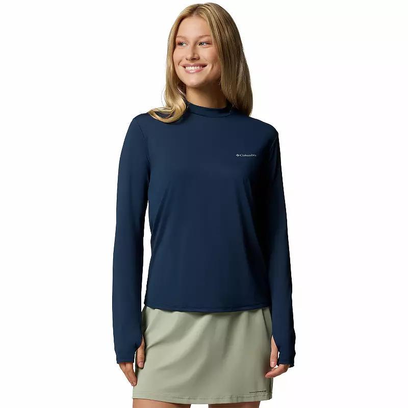 Women's Columbia Chill River UPF 50 Long Sleeve Mock Neck Shirt, Size: Small, Blue Product Image